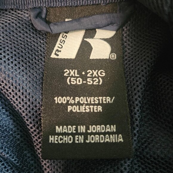 Russell Athletic Men’s 2XL Windbreaker Jacket — Lightweight Athletic Outerwear - Picture 2 of 5